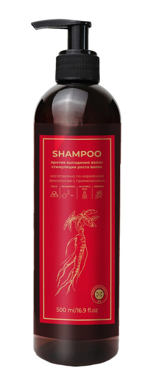 Шампунь для волос с корейским женьшенем и золотом 500 мл в Тамбове