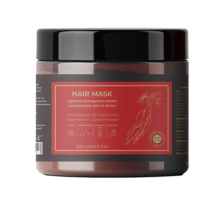 Маска для волос с корейским женьшенем и золотом 500 мл в Тамбове